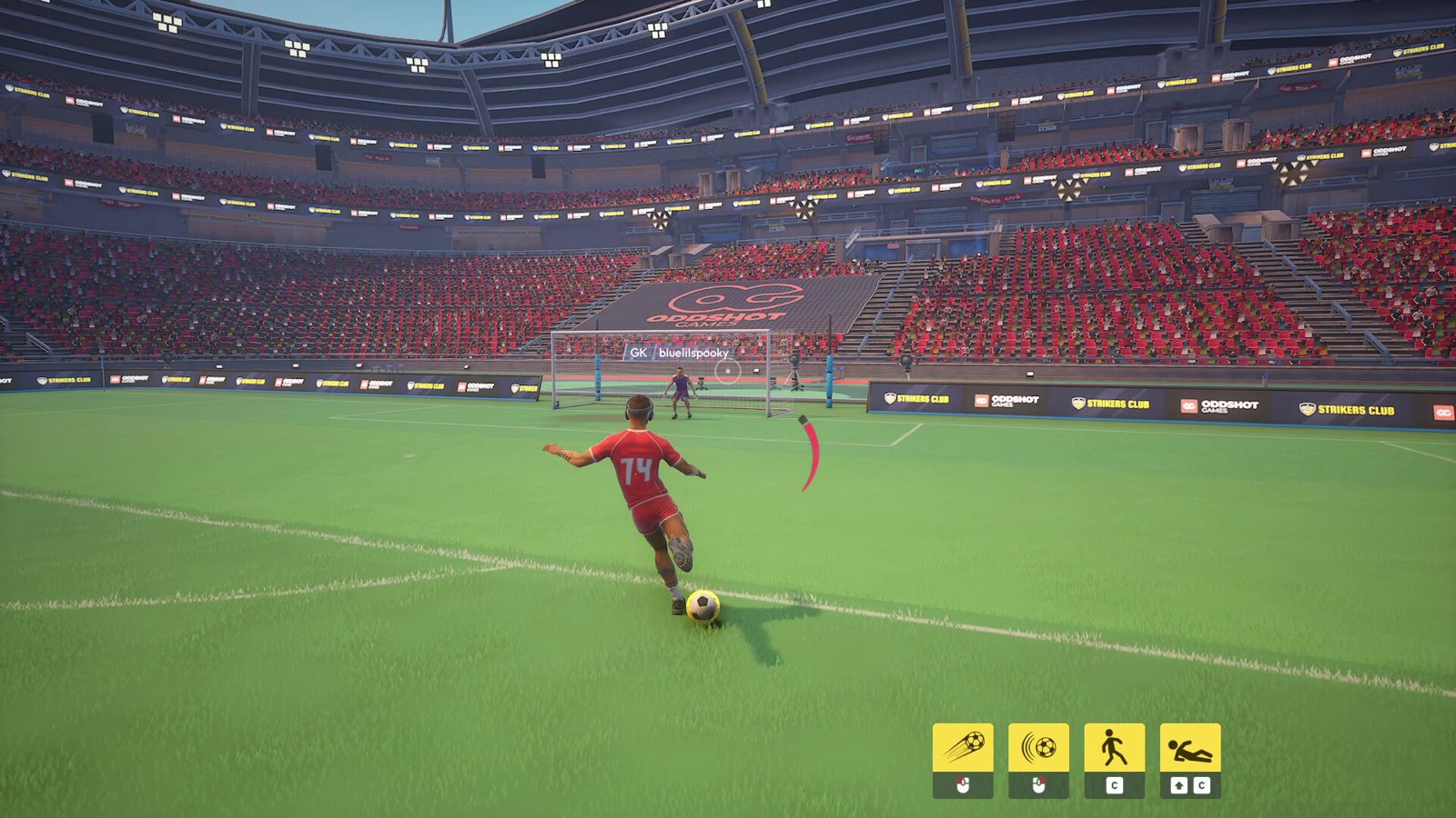 Official Strikers Club screenshot showing close-control football gameplay